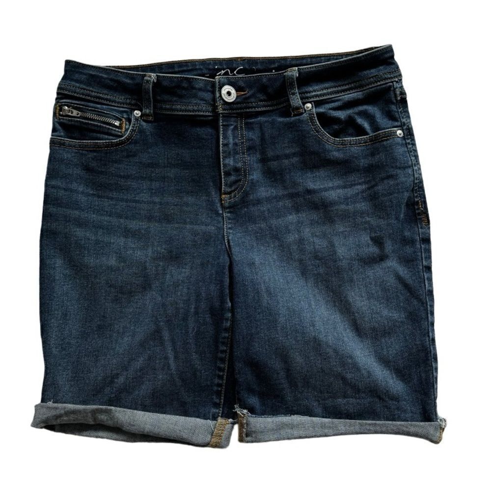 Inc Women’s Denim Shorts Cuff Boho Jorts  SZ 10